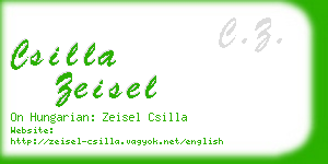 csilla zeisel business card